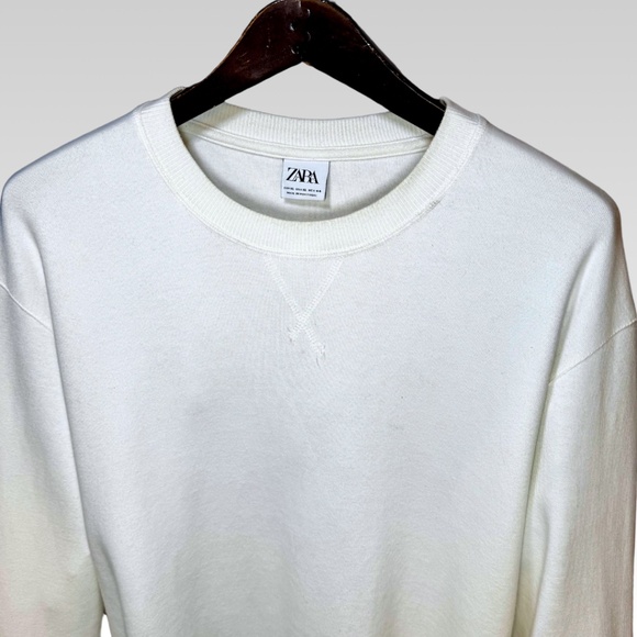 Zara Men's White Sweatshirt - XL - Picture 2 of 16
